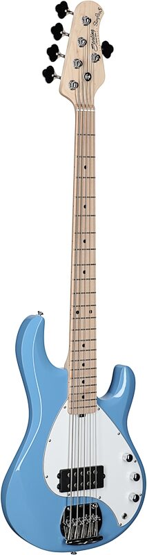 Sterling by Music Man StingRay 5 Electric Bass, 5-String, Chopper Blue, Body Left Front
