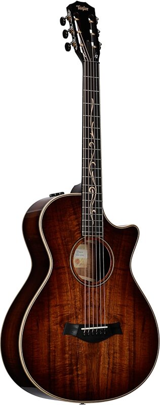 Taylor K22ce 12-Fret V-Class Grand Concert Acoustic-Electric Guitar (with Case), New, Body Left Front