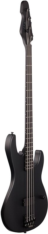 ESP LTD AP4 Black Metal Electric Bass, Black Satin, Body Left Front