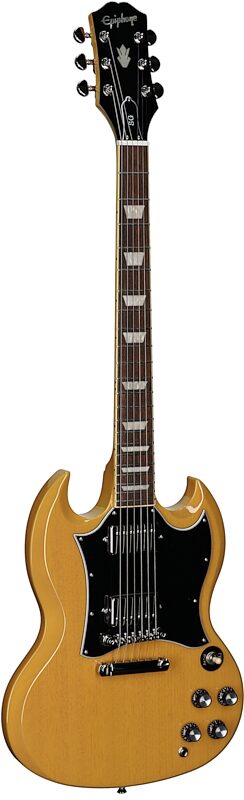 Epiphone Inspired by Gibson SG Standard Electric Guitar (with Gig Bag), TV Yellow, Body Left Front
