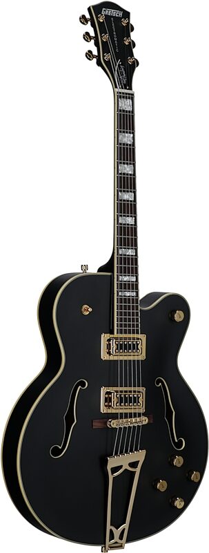 Gretsch G519BK Tim Armstrong Electromatic Hollowbody Electric Guitar, Black, Body Left Front