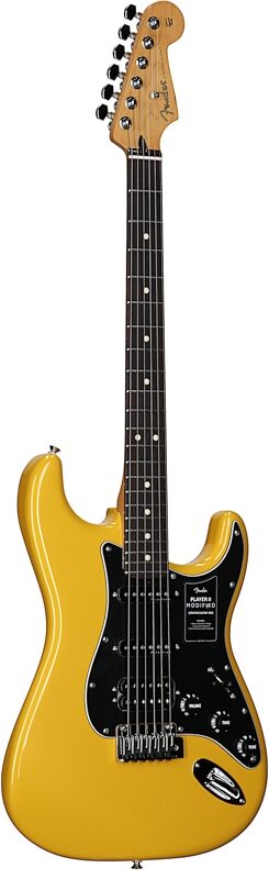 Fender Player II Modified Stratocaster HSS Electric Guitar, Rosewood Fingerboard (with Gig Bag), Sun Yellow, Body Left Front