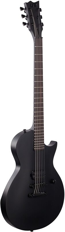 ESP LTD EC Black Metal Electric Guitar, Black Satin, Body Left Front