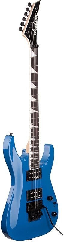 Jackson JS Series Dinky Arch Top JS32 DKA Electric Guitar, Amaranth Fingerboard, Bright Blue, Body Left Front