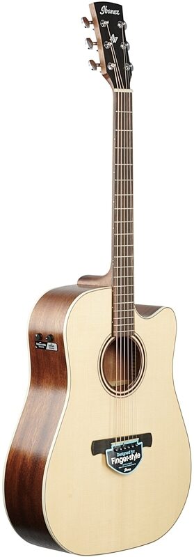 Ibanez AWFS300CE Fingerstyle Series Acoustic-Electric Guitar (with Gig Bag), Open Pore Stain, Body Left Front