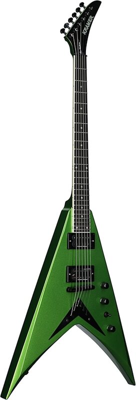Kramer Dave Mustaine Vanguard Rust In Peace Electric Guitar (with Case), Alien Tech Green, Body Left Front