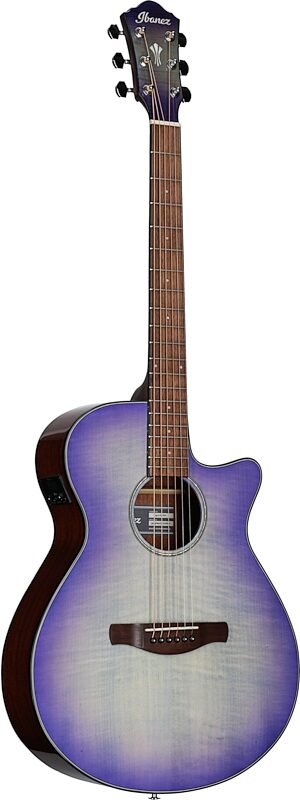 Ibanez AEG70 Acoustic-Electric Guitar, Purple Iris High Gloss, Body Left Front