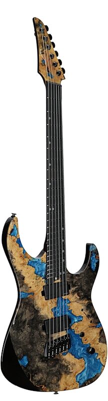 Legator Ninja 6 X Multi-Scale Guitar, Caribbean Blue , Body Left Front