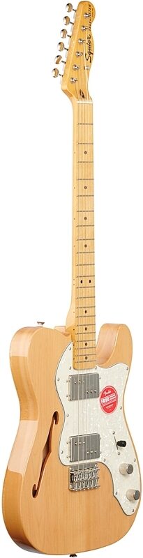 Squier Classic Vibe '70s Telecaster Thinline Electric Guitar, Maple Fingerboard, Natural, Body Left Front
