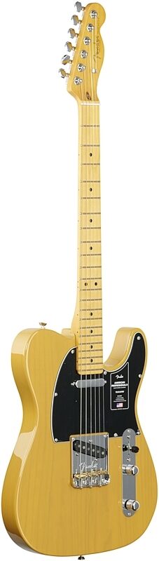 Fender American Professional II Telecaster Electric Guitar, Maple Fingerboard (with Case), Butterscotch Blonde, USED, Blemished, Body Left Front