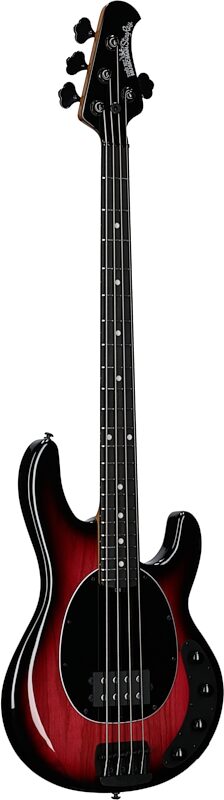 Ernie Ball Music Man StingRay Special Electric Bass (with Case), Raspberry Burst, Body Left Front