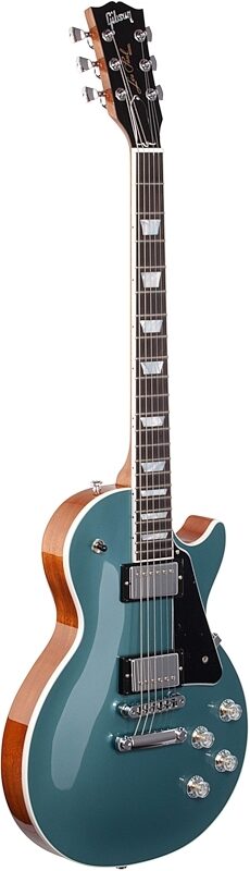 Gibson Les Paul Modern Electric Guitar (with Case), Faded Pelham Blue Top, Body Left Front