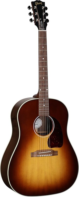 Gibson J-45 Studio Walnut Acoustic-Electric Guitar (with Case), Satin Walnut Burst, Body Left Front
