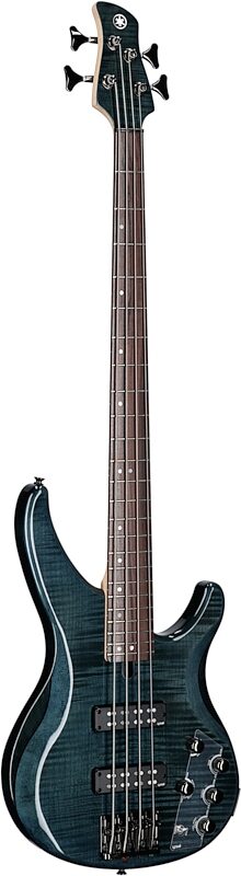 Yamaha TRBX604FM Electric Bass, Indigo Blue, Body Left Front