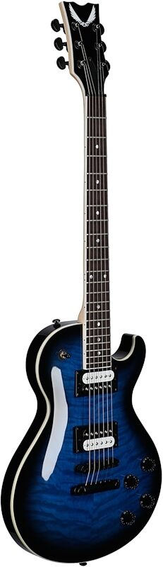 Dean Thoroughbred X-QM Electric Guitar, Transparent Blue, Body Left Front