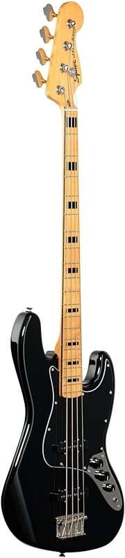 Squier Classic Vibe '70s Jazz Electric Bass, with Maple Fingerboard, Black, Body Left Front