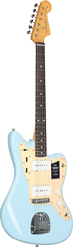 Fender Vintera II '50s Jazzmaster Electric Guitar, Rosewood Fingerboard (with Gig Bag), Sonic Blue, Body Left Front