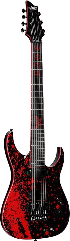 Schecter Sullivan King Banshee 7FR-S Electric Guitar, Obsidian, Body Left Front