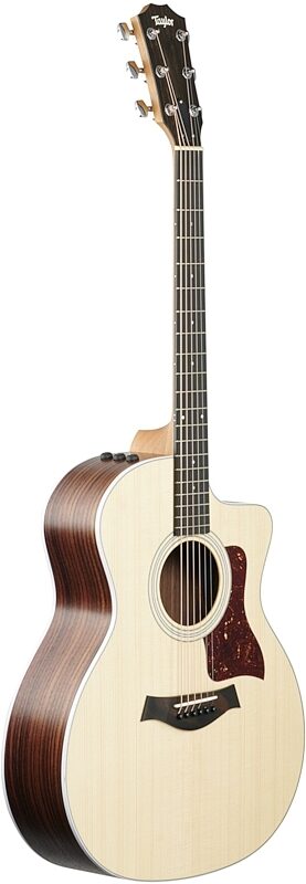 Taylor 214ce Grand Auditorium Rosewood Acoustic-Electric Guitar (with Gig Bag), Natural, Body Left Front