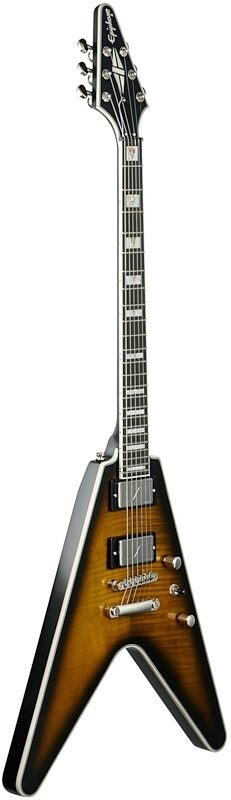 Epiphone Flying V Prophecy Electric Guitar, Yellow Tiger Aged Gloss, Body Left Front