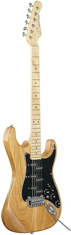 G&L Fullerton Deluxe Comanche Electric Guitar (with Gig Bag), Natural Ash, Body Left Front