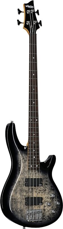 Schecter C-4 Plus Bass Guitar, Charcoal Burst, Body Left Front