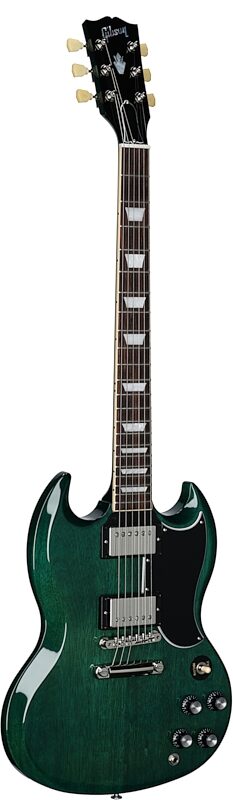 Gibson SG Standard '61 Custom Color Electric Guitar (with Case), Translucent Teal, Body Left Front