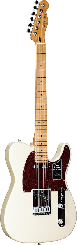Fender Player II Modified Telecaster Electric Guitar, Maple Fingerboard, Olympic Pearl, Body Left Front