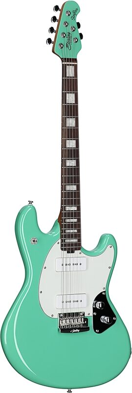 Sterling by Music Man SR50X StingRay Plus Electric Guitar, with Rosewood Fingerboard, Seafoam Green, Body Left Front