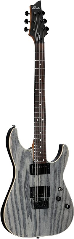 Schecter C-1 Standard Electric Guitar, Charcoal Satin, Open Box (Very Good), Body Left Front