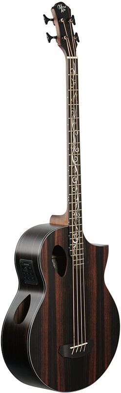 Michael Kelly Dragonfly 4 Port Acoustic-Electric Bass Guitar, Ovangkol Fingerboard, Java, Body Left Front