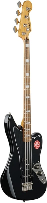Squier Classic Vibe Jaguar Electric Bass, with Laurel Fingerboard, Black, Body Left Front