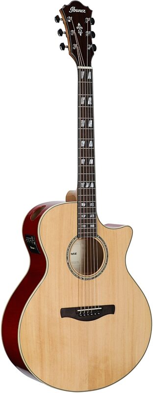 Ibanez AE170 Acoustic-Electric Guitar, Natural Hi Gloss, Body Left Front
