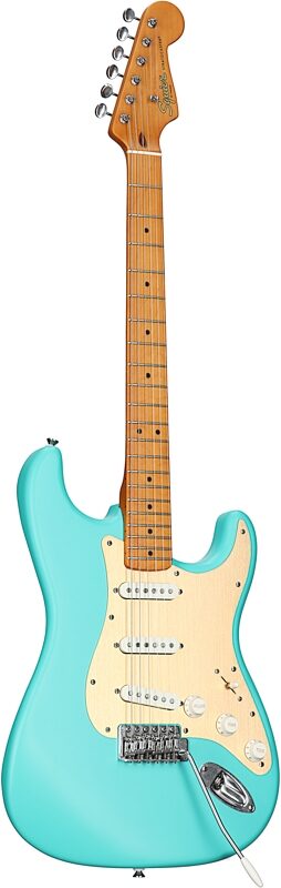 Squier 40th Anniversary Stratocaster Vintage Edition Electric Guitar, Seafoam Green, Body Left Front