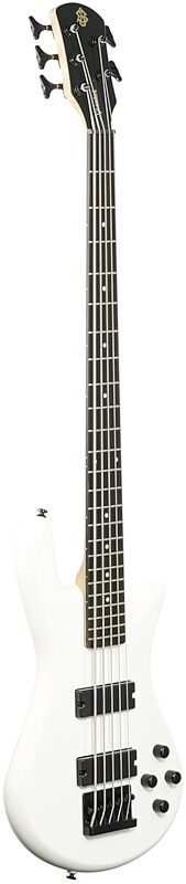 Spector Performer Electric Bass, 5-String, Solid White, Body Left Front