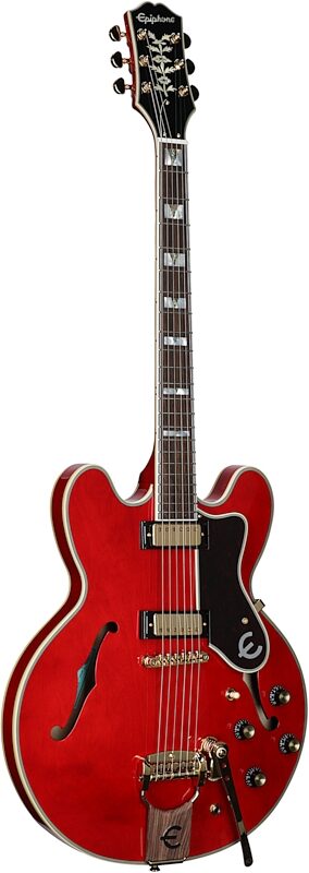 Epiphone 150th Anniversary Sheraton Electric Guitar (with Case), Cherry, Body Left Front
