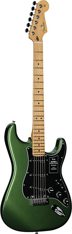 Fender Player II Modified Stratocaster Electric Guitar, Maple Fingerboard (with Gig Bag), Harvest Green, Body Left Front
