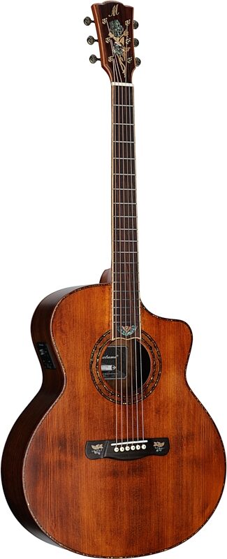 Merida DG20FOLC Grand Concert Acoustic-Electric Guitar (with Gig Bag), New, Body Left Front