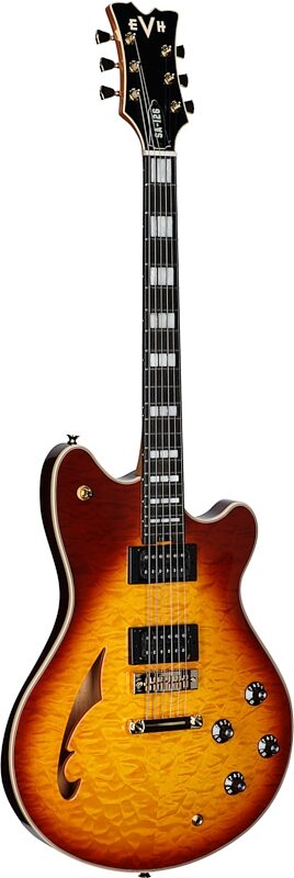 EVH Eddie Van Halen SA-126 Special Quilted Maple Electric Guitar (with Case), Tobacco Burst, Tobacco Burst, Body Left Front