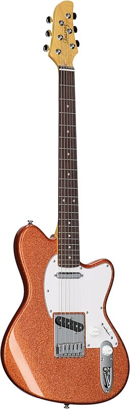 Ibanez Yvette Young YY20 Electric Guitar, Orange Cream Sparkle, Body Left Front