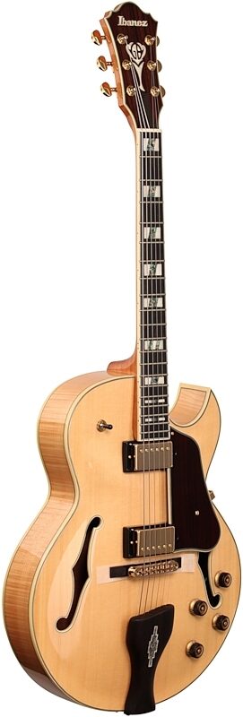 Ibanez LGB30 George Benson Electric Guitar (with Case), Natural, Body Left Front