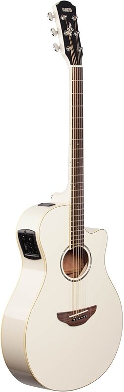 Yamaha APX-600 Acoustic-Electric Guitar, Vintage White, Body Left Front