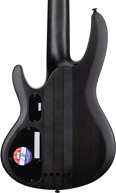 ESP LTD B-5 Electric Bass, 5-String (with Ebony Fingerboard), Charcoal Burst Satin, Body Left Front