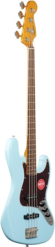 Squier Classic Vibe '60s Jazz Electric Bass, with Laurel Fingerboard, Daphne Blue, Body Left Front