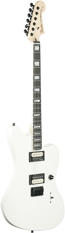 Fender Jim Root Jazzmaster Electric Guitar, Ebony Fingerboard (with Case), Satin White, Body Left Front