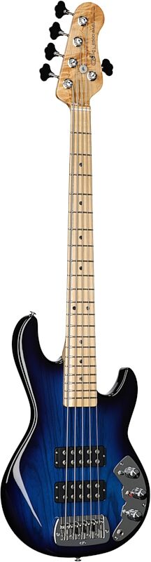 G&L CLF Research L-2500 Bass Guitar (with Case), Blueburst, Body Left Front
