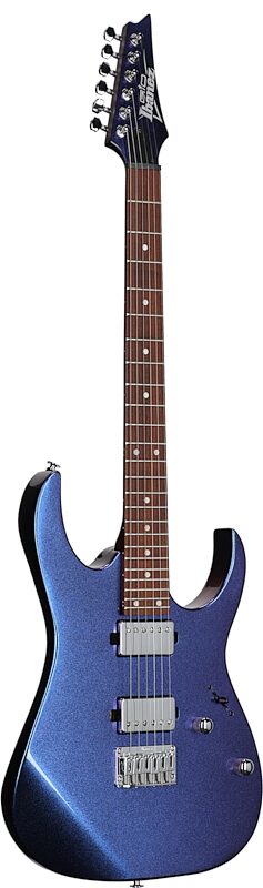 Ibanez GRG121SP GIO Electric Guitar, Blue Metal Chameleon, Body Left Front
