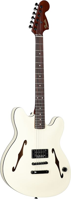 Fender Tom DeLonge Starcaster Electric Guitar, Olympic White, Body Left Front