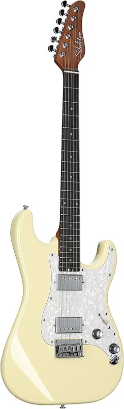 Schecter Jack Fowler Traditional Hardtail Electric Guitar, Ivory, Body Left Front