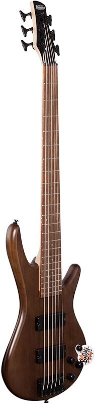 Ibanez GSR206 6-String Electric Bass, Walnut Flat, Body Left Front